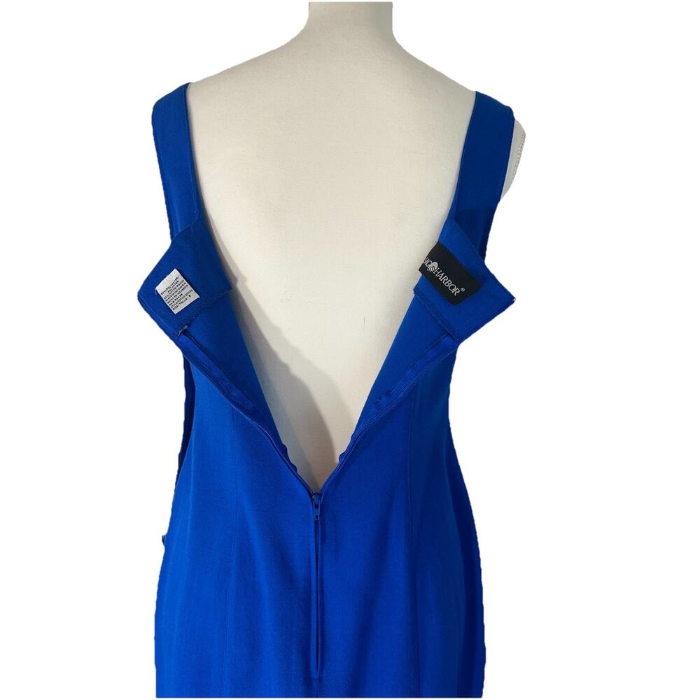 Vintage Y2K Resort wear Sun dress Midi Blue Sz 8 Coastal Core Beach dress - Picture 6 of 11